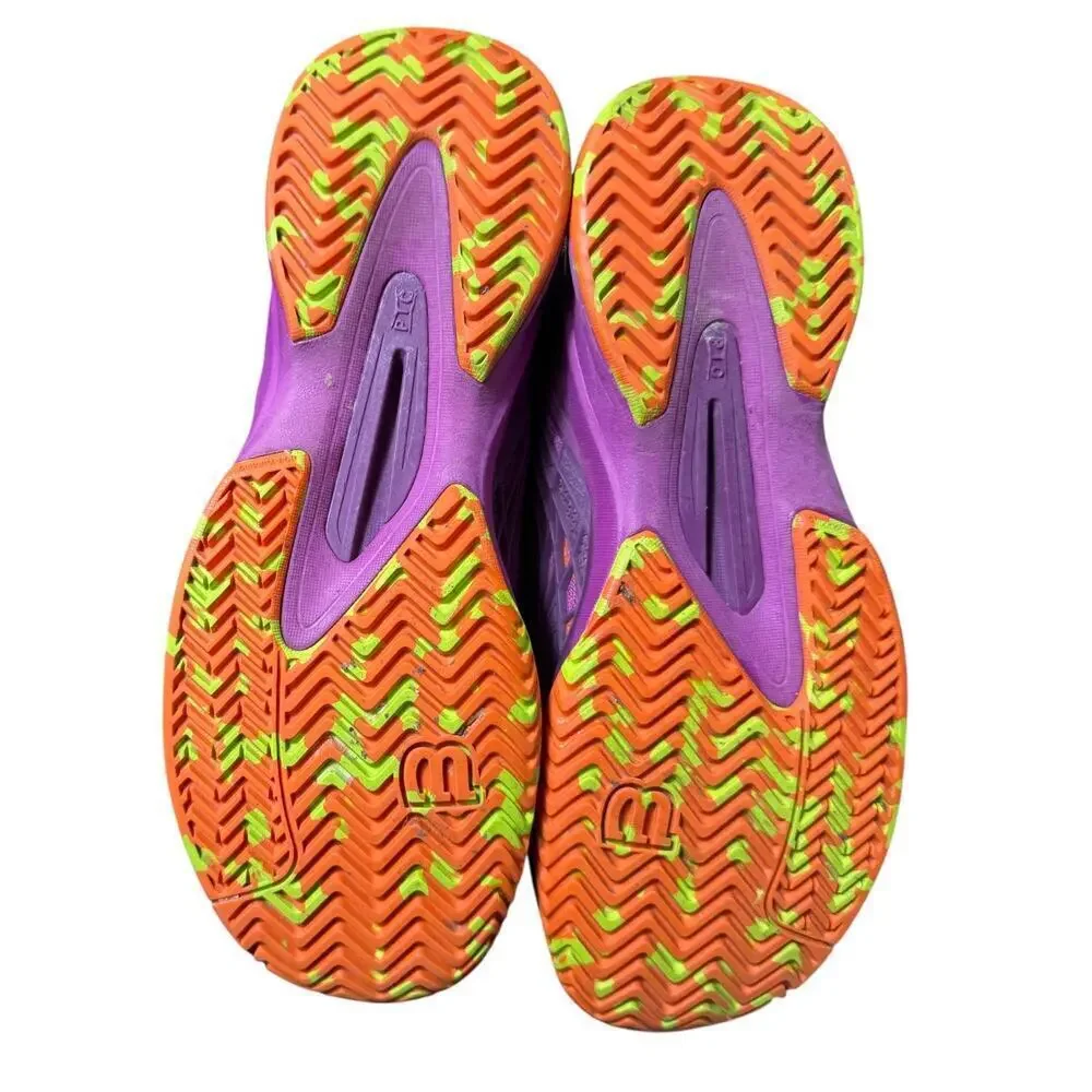 Wilson Kaos 2.0 Women’s Tennis Shoes Purple/Orange/Lime Size 7.5